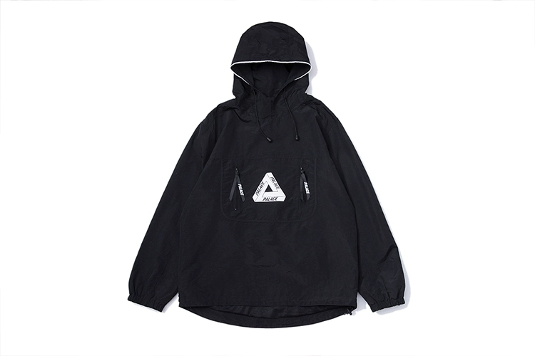 Palace ngực túi lớn đầu khâu áo khoác trùm đầu áo khoác gió áo gió hip hop khuôn viên đường phố nhảy nam