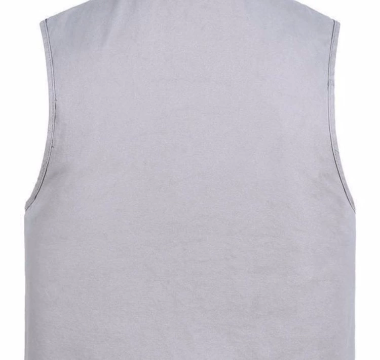 Ngoài trời chụp ảnh giải trí vest vải cotton trung niên phóng viên vest vai câu cá nhiều túi kích thước lớn vest lỏng áo khoác ghi lê nam