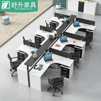 Shanghai office furniture desk simple modern table and chair combination office work desk staff table