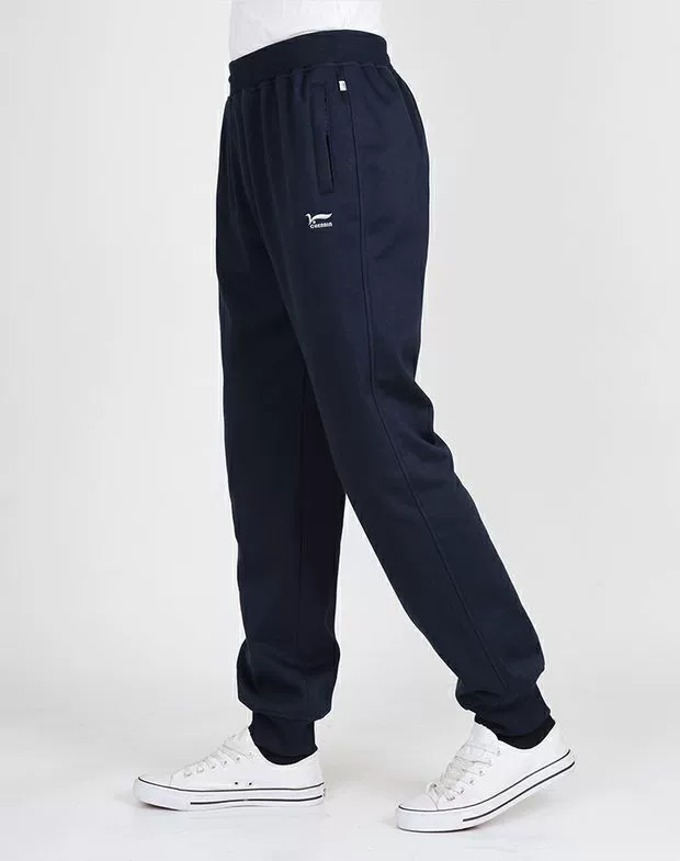 Mùa thu và mùa đông nam béo cộng với nhung dày lỏng mồ hôi nam cotton cộng với phân bón XL kín miệng quần tây nam giản dị