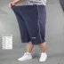 Mùa hè rắn màu cotton thể thao quần short nam kích thước lớn cộng với phân bón để tăng quần lỏng xu hướng quần lớn sịp nam Quần short