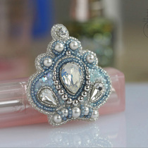 Solid Pearl Embroidered Pearl Accessories Crown Brooch Chest Stitch Breast Flowers DIY Material Bag Non Crochet Embroidered Embroidered