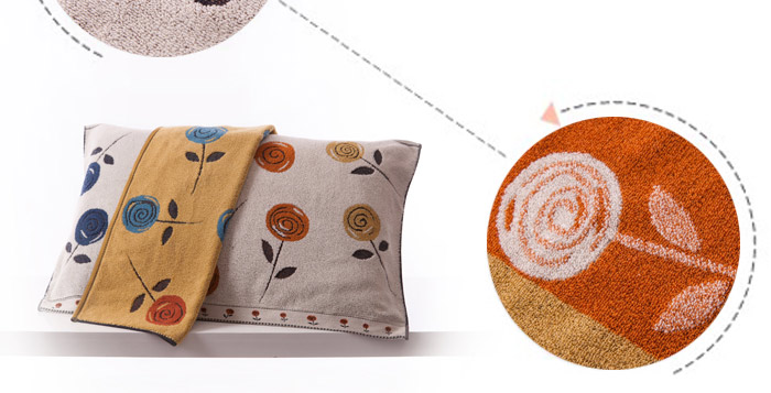 Vàng số không xoắn gối bông bao gồm hai được trang bị dày mềm mại và thoải mái jacquard tăng mẫu gối bao gồm một cặp tình nhân - Khăn gối vỏ gối vuông
