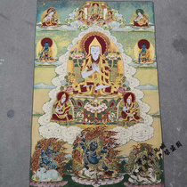 Silk brocade painting silk embroidery painting Tibetan thangka Buddha Nepal Tsongkhapa worship painting