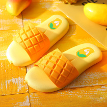 °Slippers female summer non-slip cute household indoor home fruit Korean version leaky bathroom shower couple cool summer