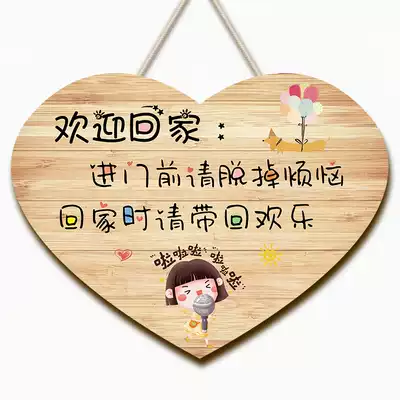 Creative cute home decoration listed bedroom room hanging door home door number couple welcome home pendant