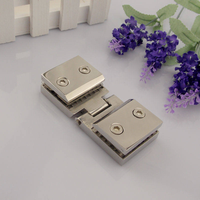 Jialeshi stainless steel glass door hinge 180 degree double-sided glass clip glass hinge glass hinge