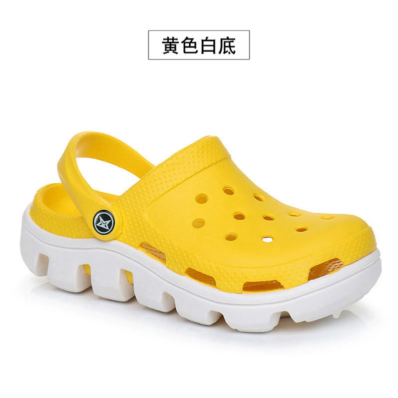 Dieter vài trượt dép đi biển Crocs lớn bãi nữ mùa hè sinh viên nặng có đáy giày lỗ cha-con dép Baotou và dép đi trong nhà 