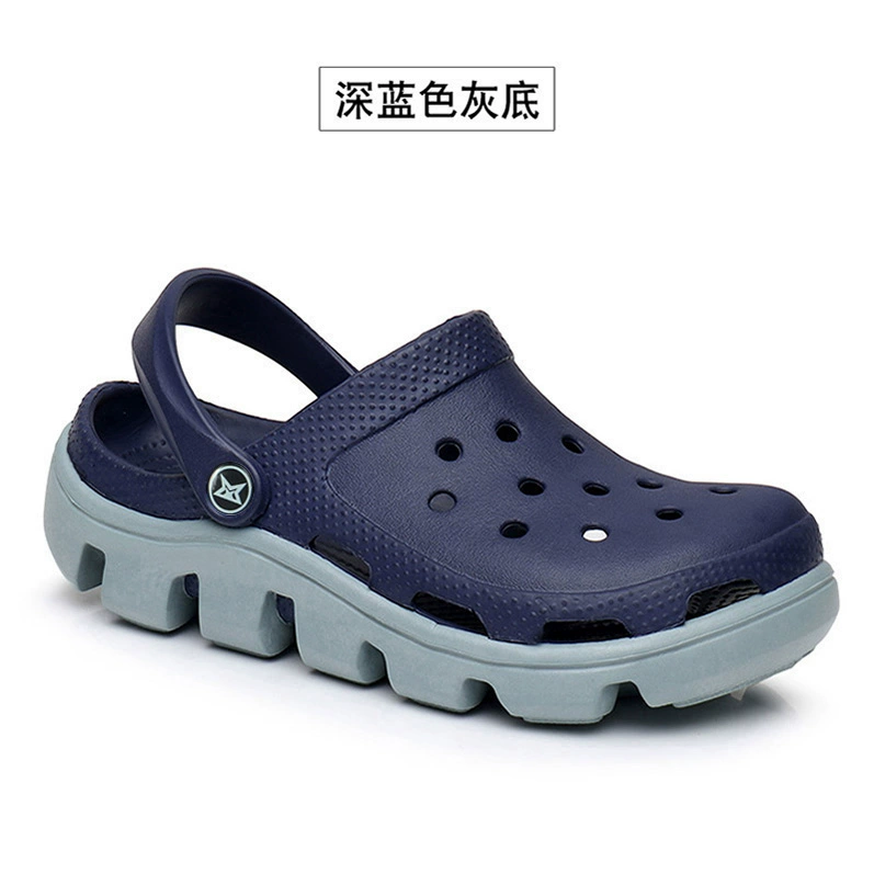 Dieter vài trượt dép đi biển Crocs lớn bãi nữ mùa hè sinh viên nặng có đáy giày lỗ cha-con dép Baotou và dép đi trong nhà 