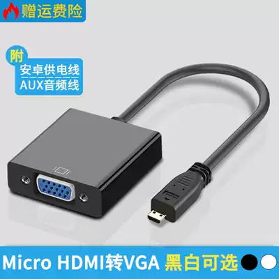 micro mini mini HDMI to VGA cable HD converter head small port HDMI connector head connected to projector