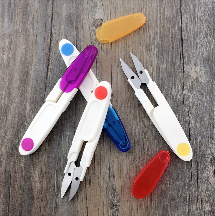 Safety yarn cut small scissors transparent plastic shank fish line cut handmade diy auxiliary props