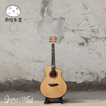 GOPHERWOOD ACOUSTIC GUITAR GOPHERWOOD RAINBOW SURFACE SINGLE GUITAR Veneer Folk GUITAR Acoustic GUITAR Spruce