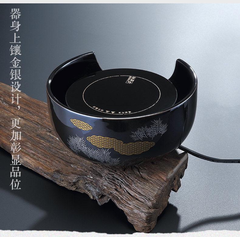 Long Yin lent electric TaoLu household iron pot of tea stove to boil tea machine desktop.mute ceramic furnace burn boiled tea with silver pot