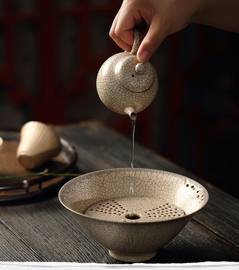 Jingdezhen TaoMingTang soda glaze household utensils manual white clay pot bearing dry mercifully water saucer pot to open the image