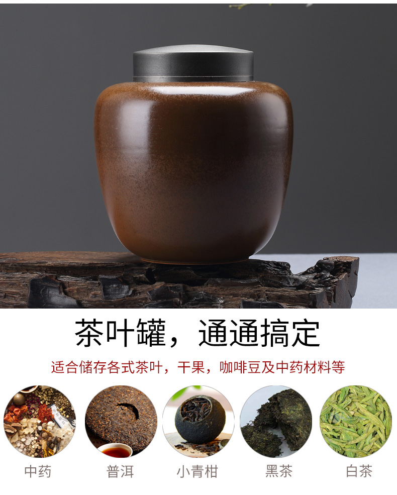 TaoMing x combine like jingdezhen manual large seal caddy fixings ceramic white clay household warehouse pu 'er tea POTS