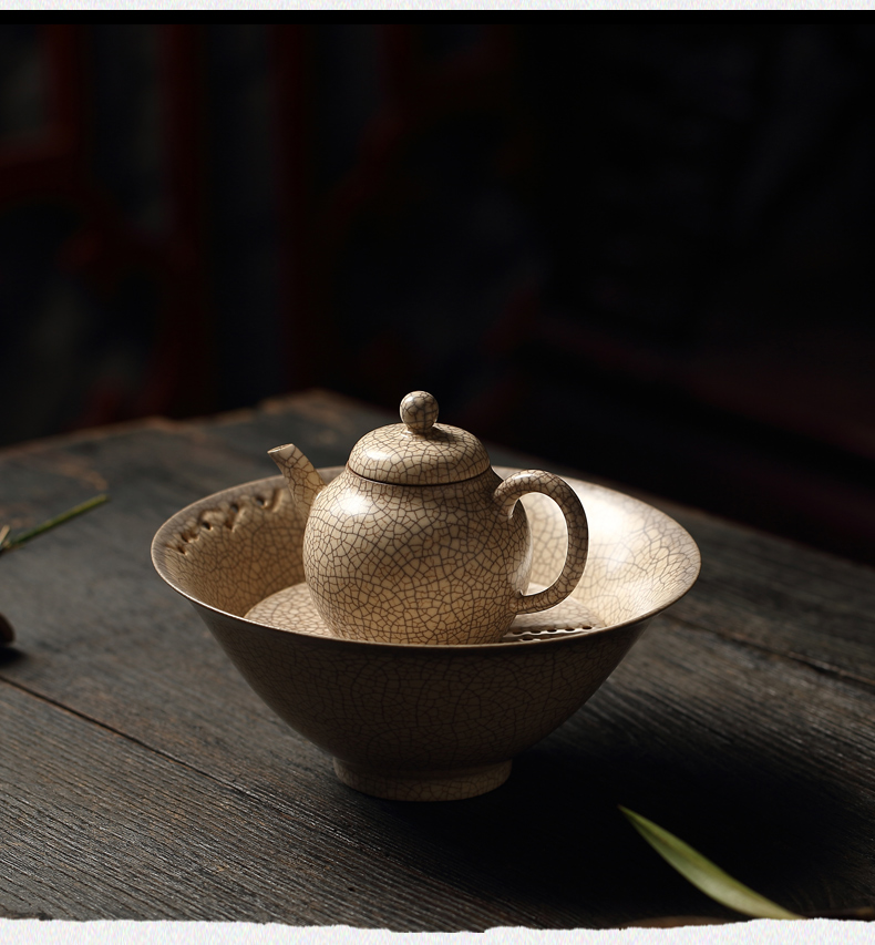 Jingdezhen TaoMingTang soda glaze household utensils manual white clay pot bearing dry mercifully water saucer pot to open the image