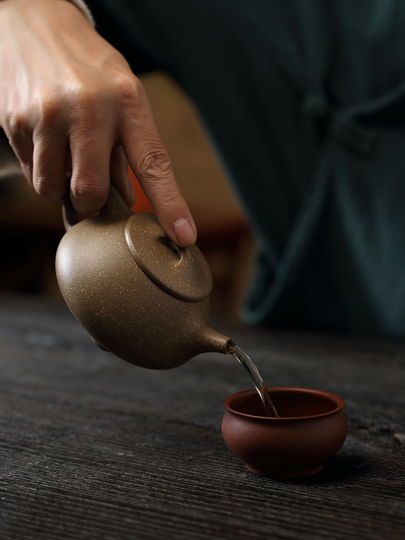 Liu Chengguo HaiRong 】 【 all hand it classic undressed ore JingZhou period of mud stone gourd ladle pot teapot