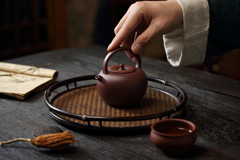 Wu Yafei HaiRong 】 【 hundred too a type it undressed ore purple clay tea set all hand home tea kettle