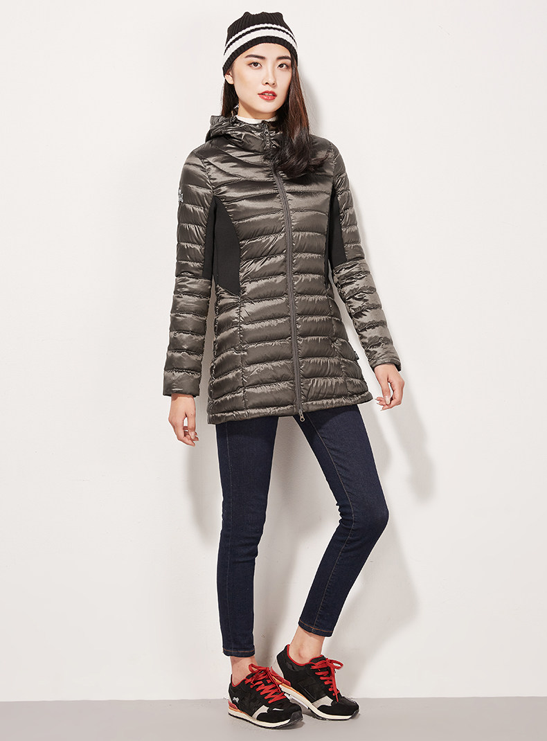 龙狮戴尔 LONSDALE  90%白鸭绒女士连帽羽绒服 图8