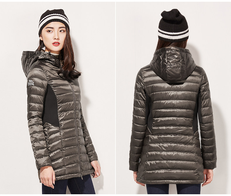 龙狮戴尔 LONSDALE  90%白鸭绒女士连帽羽绒服 图9