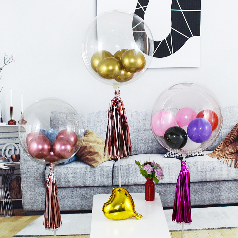 Internet celebrity transparent wave ball in the ball shopping mall store event opening birthday party layout wedding room decoration 5 sets