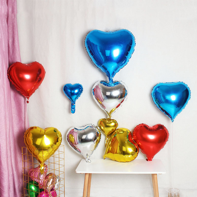 Thick wedding gift love aluminum foil heart-shaped balloon wedding room bedroom decoration birthday party party confession layout