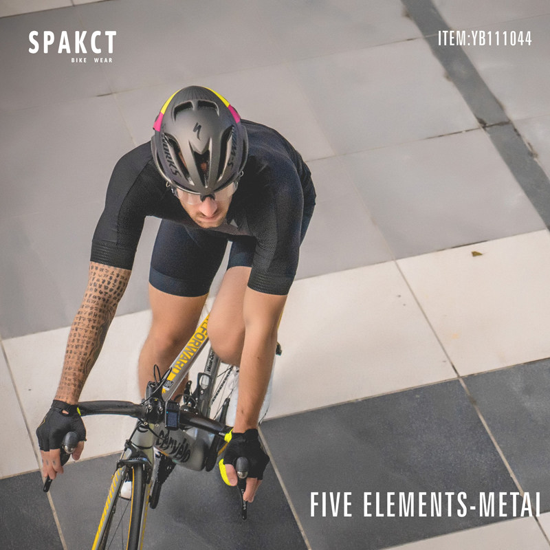 SPAKCT Thappa Guest Summer Road Bike Ride in Male Italian Import Fabric Short sleeves Five Rows Gold