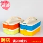 Tupperware Hộp cơm trưa di động chính hãng Kelly Bộ lưu trữ kín Bộ bát tươi Tay cầm nhỏ Hộp Bento - Hộp cơm điện sưởi ấm hộp cơm cắm điện unold