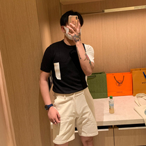 BROTHER Irregular Color Ice Silk Short Sleeve Men Korean Summer Cool Thin Cotton Knitted T-shirt Pocket Decoration