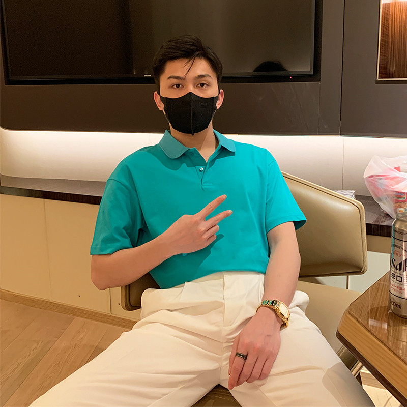 Paul Polo Shirt Masculine Summer Clothing New Products Light and Bright Colours Trendy Loose Half Sleeve T-shirt Pop Up Short Sleeve Man