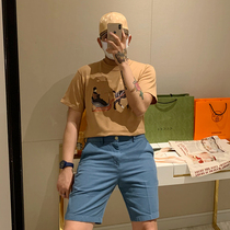 BROTHER Summer Mens Round Neck Comfortable Half Sleeve T-shirt Youth Vintage Print Top Trend Short Sleeve