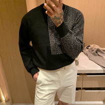 BROTHER mens round neck fashion Jacquard thread coat 2021 New Japanese retro casual autumn winter trend sweater