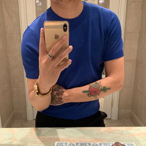 BROTHER Summer Mens Vintage Color Knitted Short Sleeve T-shirt East Gate ins Slim Half Sleeve Top Tide