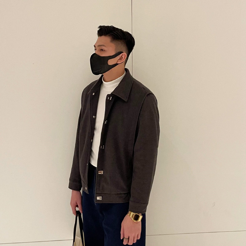 BROTHER Spring Autumn Men's Fashion Turncoat Design Jacket 22 South Korea Light Cooked Casual Short Trendy Jacket Man