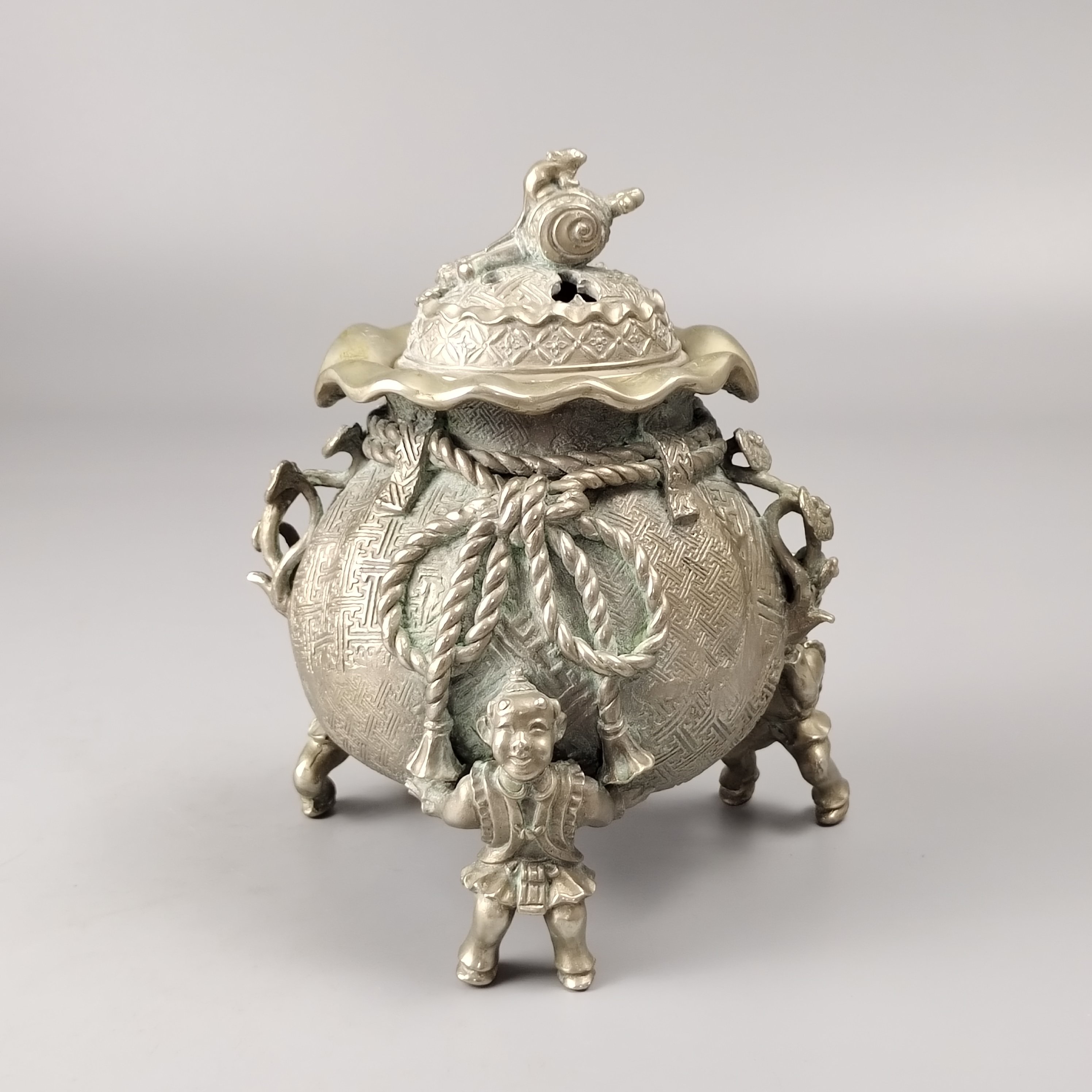 高岡銅器 鳳凰文鎮 書鎮 二上元威 高岡銅器 蝋型鋳銅