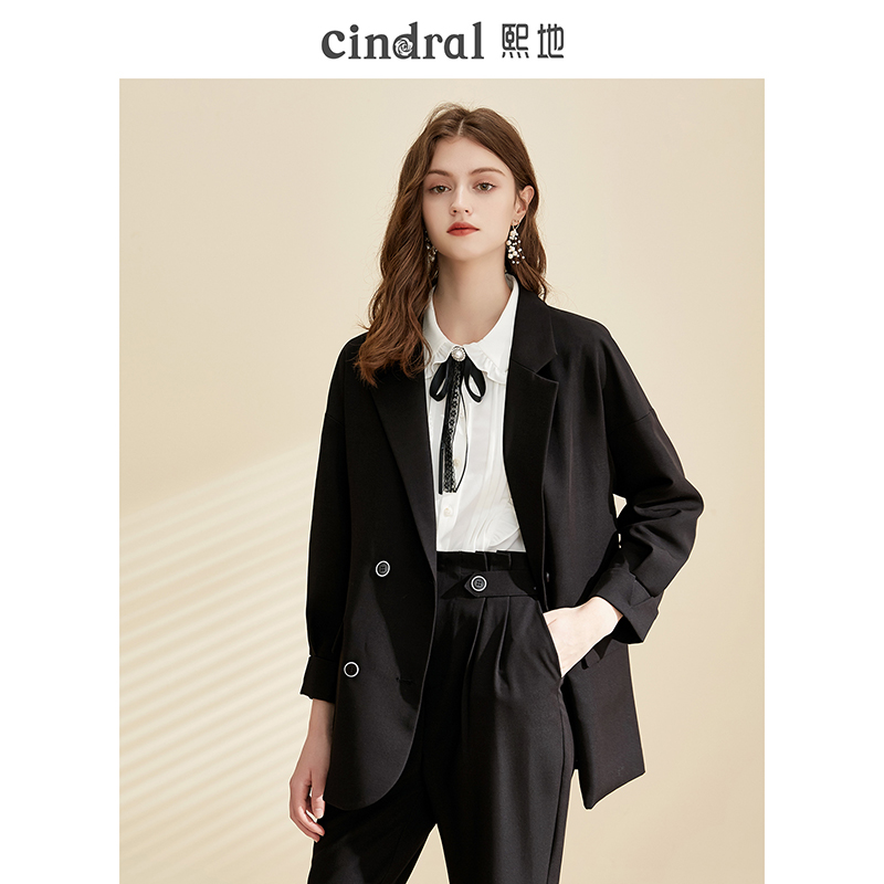 Xi Prefecture 2022 Autumn Clothing New Black Suit Jacket Female Korean version Conspicuously Slim 100 Hitch Temperament Double Exclusion OL