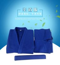 Judo Uniform Thickened Standard Mens and Womens Pure Cotton Judo Uniform Novice Childrens Adult Blue and White Competition Clothes Hot Sale