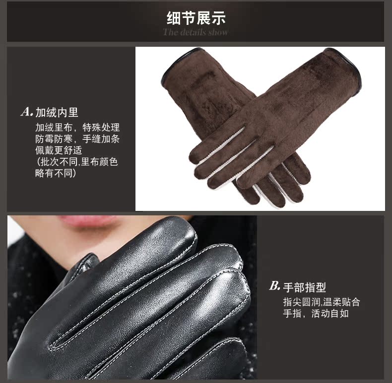 Gants pour homme      en peau de mouton - Ref 2782679 Image 18