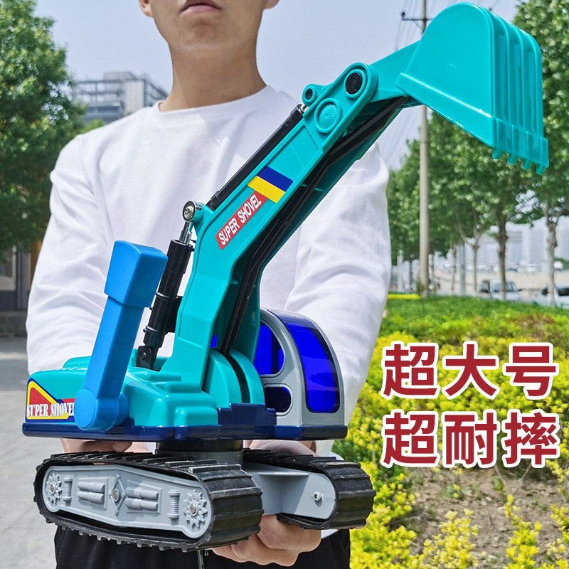 Ultra-large number of fall-resistant dredger excavators engineering car children's toy car simulation crawler blasters model male children