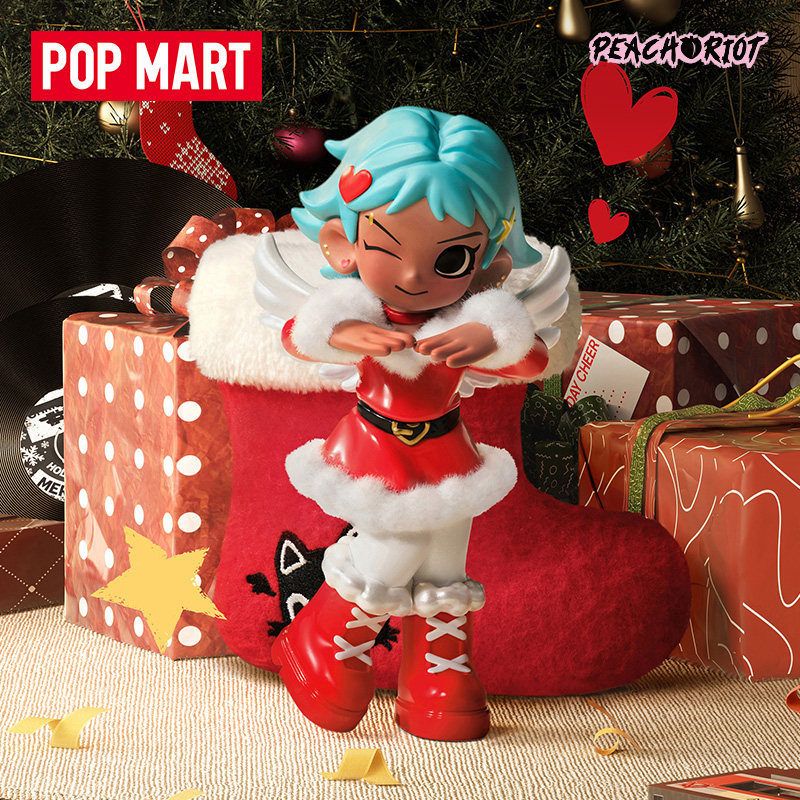 Bubble Mart Lil Peachriot Little Rebel Peach Holiday Suite Figurine Collection Desktop Decoration Cute