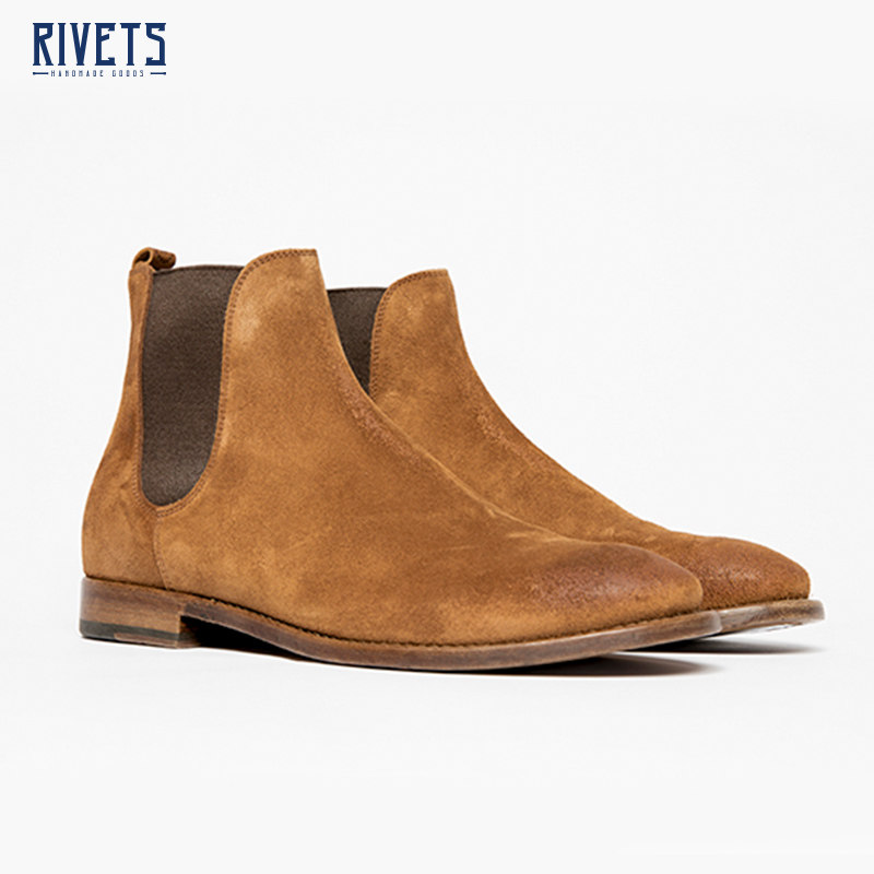 BUTERO Italy prolific anti-burcow leather handmade by old casual men's Chelsea leather boots 7345