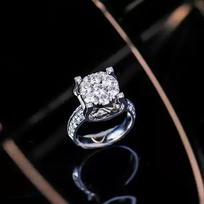 INK jewelry 18K white gold high setting GIA Diamond ring big carat Hornhead diamond ring real diamond