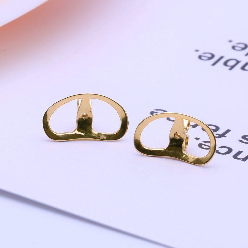 INK Jewelry Dissatisfied with Reduction of 18K Gold Japan Imported Pig Nose Ear Plugging Large Size Ear Needle Fixed Position