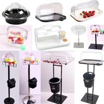 Fruit Try Eating Display Trays Transparent Free Trial Eating Table Show Shelves Cake Snack Tasting Desk Try to Eat Cartridge Lid
