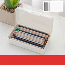 Oil painting stick storage box large capacity sketch pen box pencil box transparent plastic box Mark pen box gouache