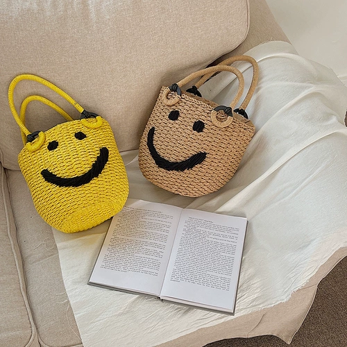 Японская соломенная сумка, портативное ведро, универсальная пляжная барсетка