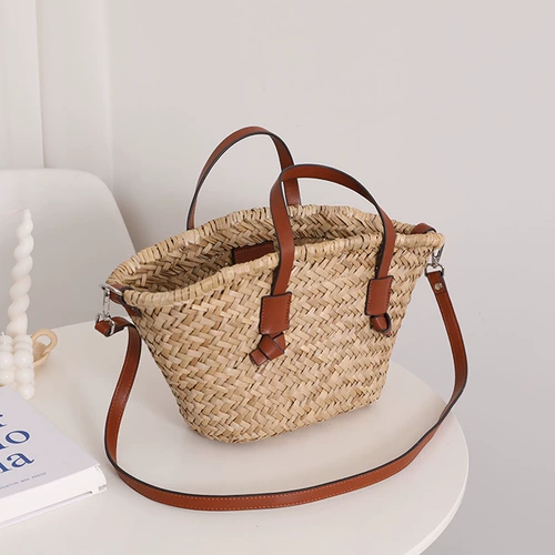 Пляжная соломенная небольшая дизайнерская портативная сумка через плечо на одно плечо, французский стиль