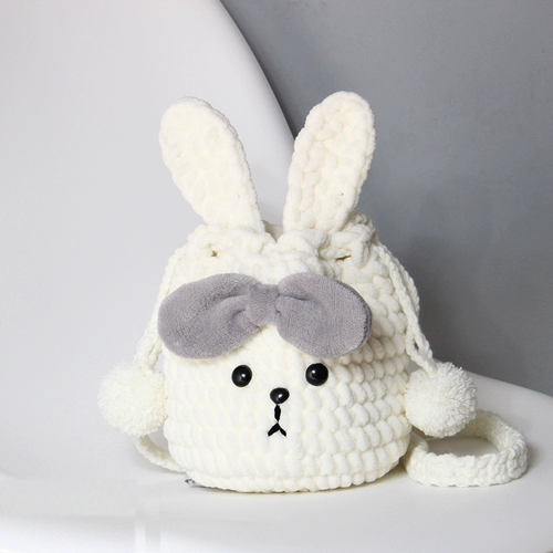 Вязаная сумка ручной работы, набор материалов, кролик для друга, DIY, сумка для подружек, подарок для девушки