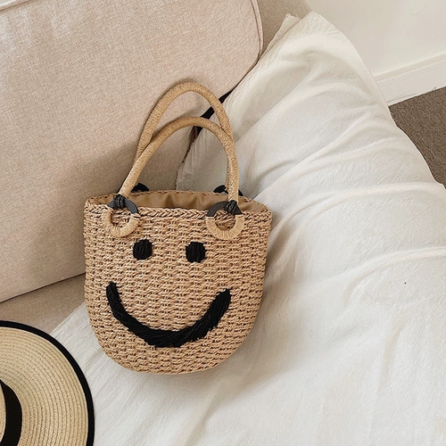 Японская соломенная сумка, портативное ведро, универсальная пляжная барсетка
