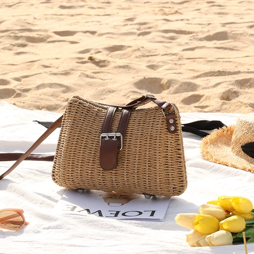 Соломенная модная сумка на одно плечо, сумка через плечо, популярно в интернете